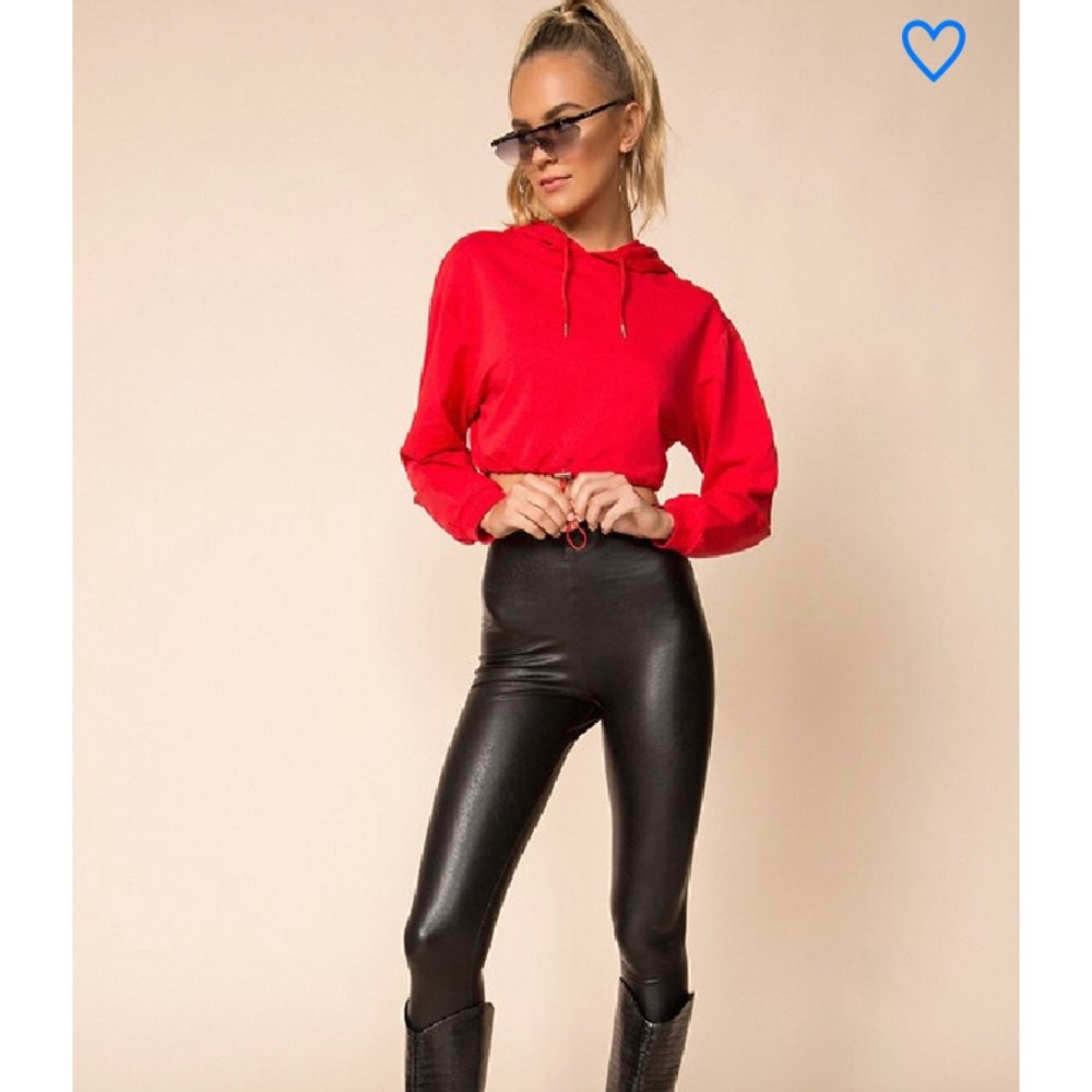 Superdown Cropped Hoodie With Drawstring - image 2